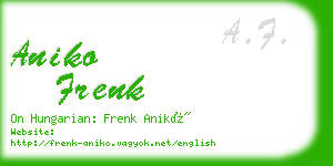 aniko frenk business card